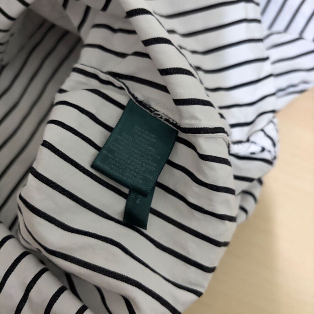 Lauren Ralph Lauren Shirt Women's Small Striped Button Long Sleeve Top - Picture 8 of 8